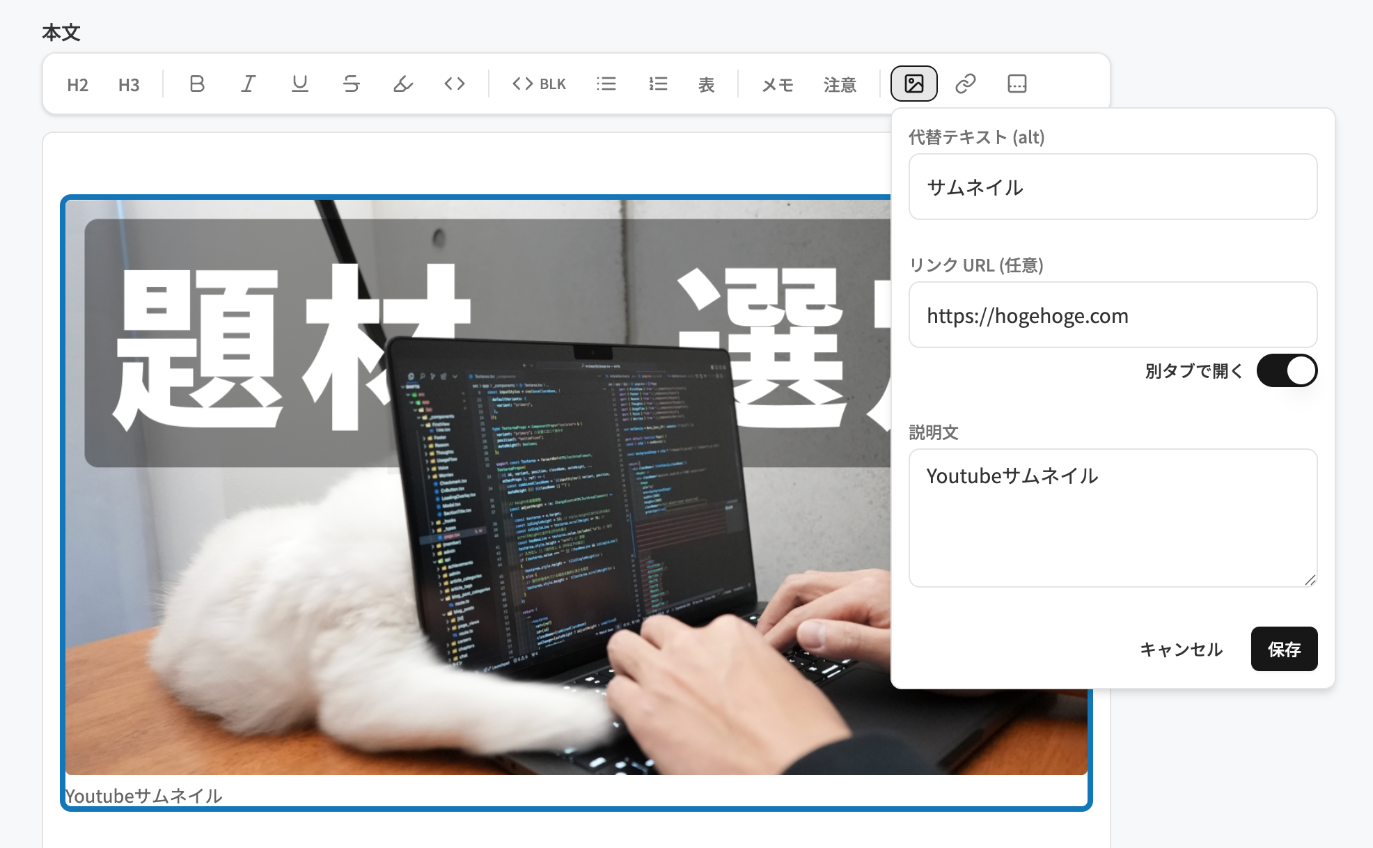 画像の挿入