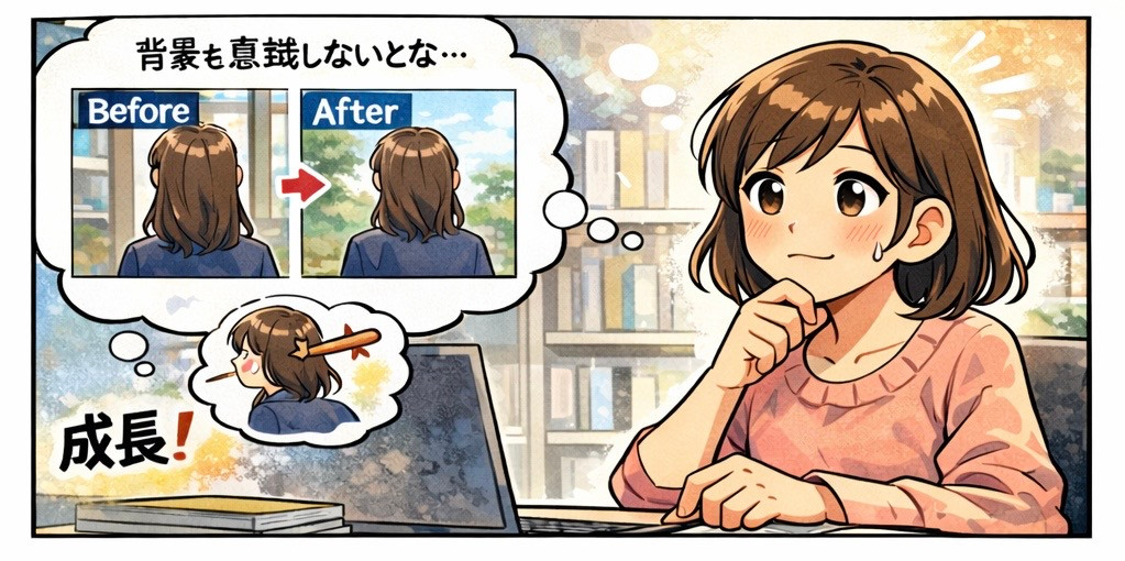 写真レタッチの極意：見る力を磨く背景処理の重要性