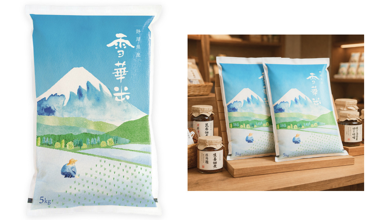 雪華米：パッケージデザイン